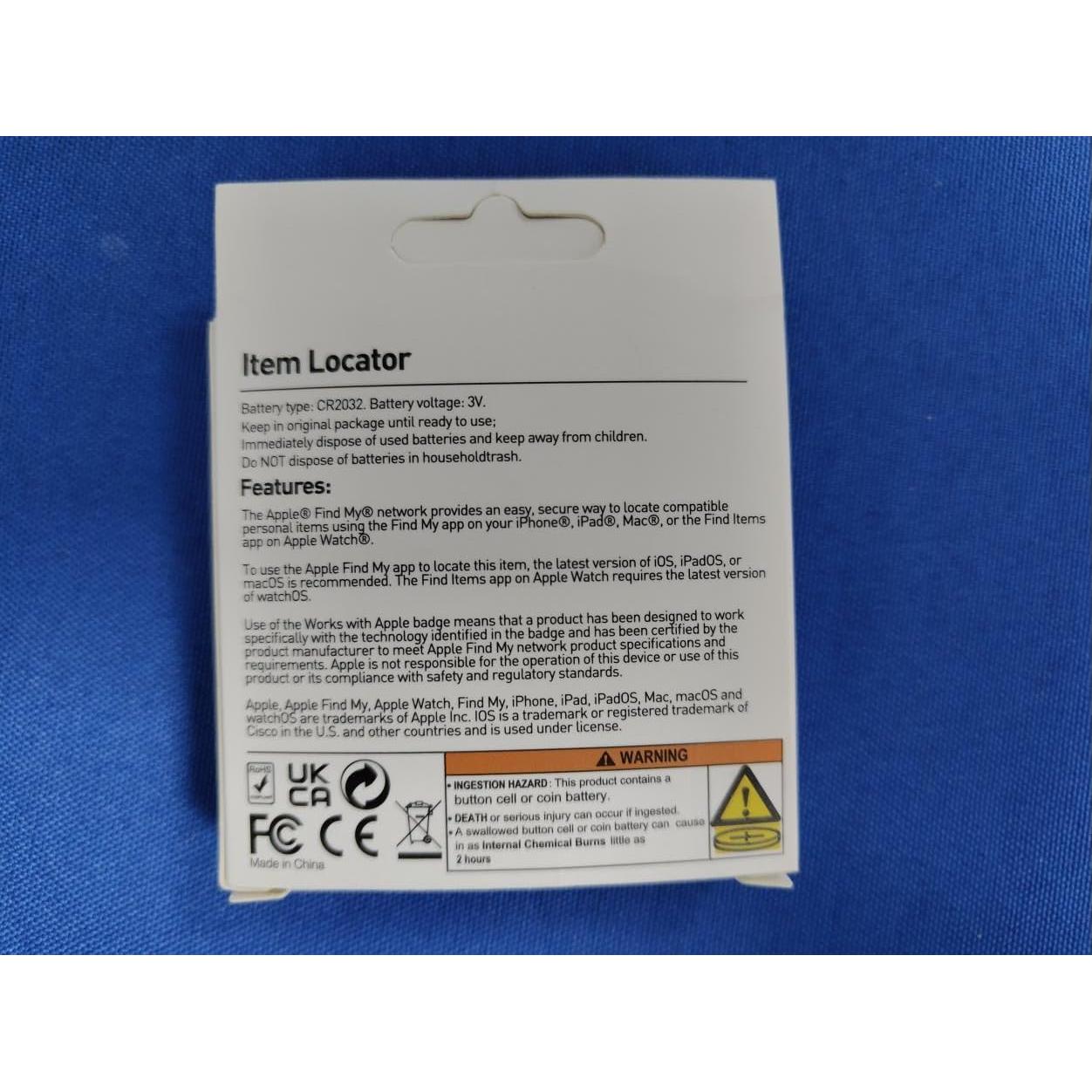 Localizador Bluetooth Air Tags 4 Pack Apple iOS Negro