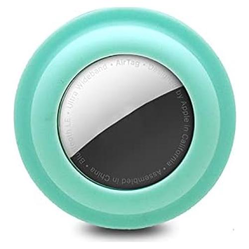 Funda adhesiva silicona Turquesa para Apple AirTag