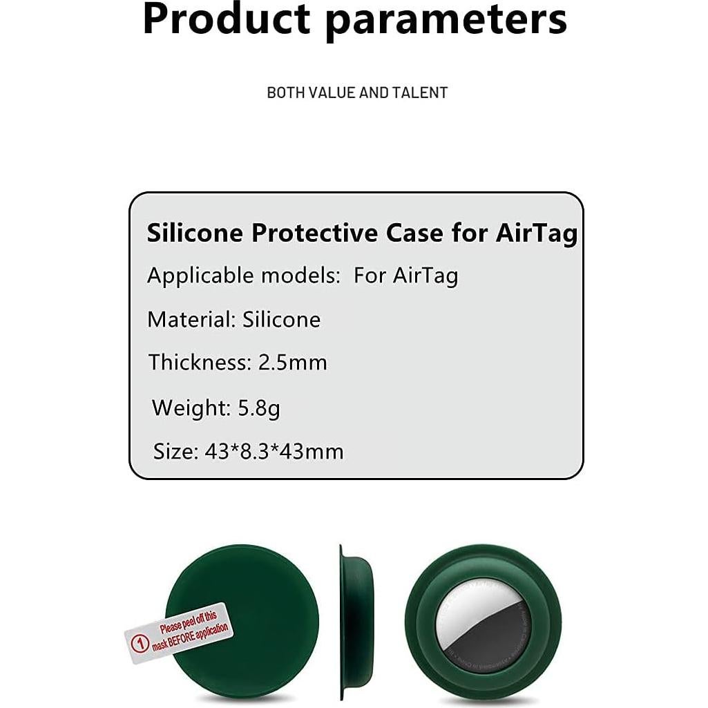 Funda adhesiva silicona Turquesa para Apple AirTag