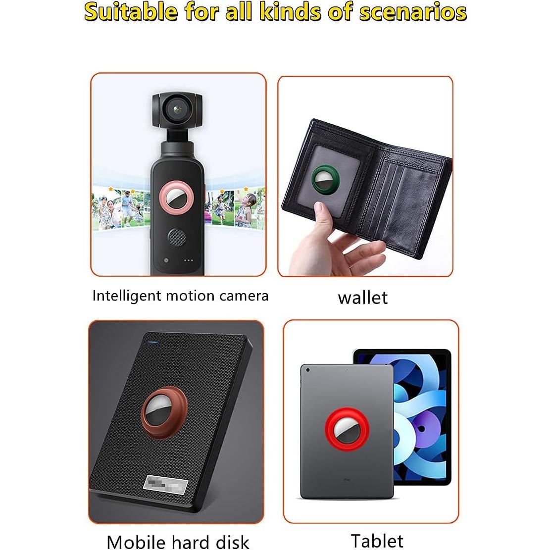 Funda adhesiva silicona Turquesa para Apple AirTag