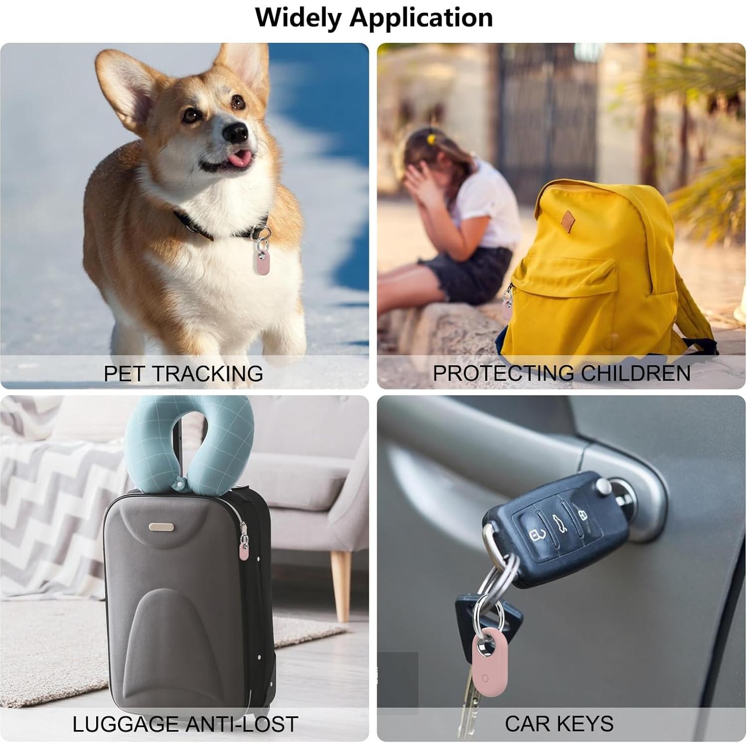 Funda de Silicona para Samsung Galaxy SmartTag2 - 2 Piezas Azul/Rosa