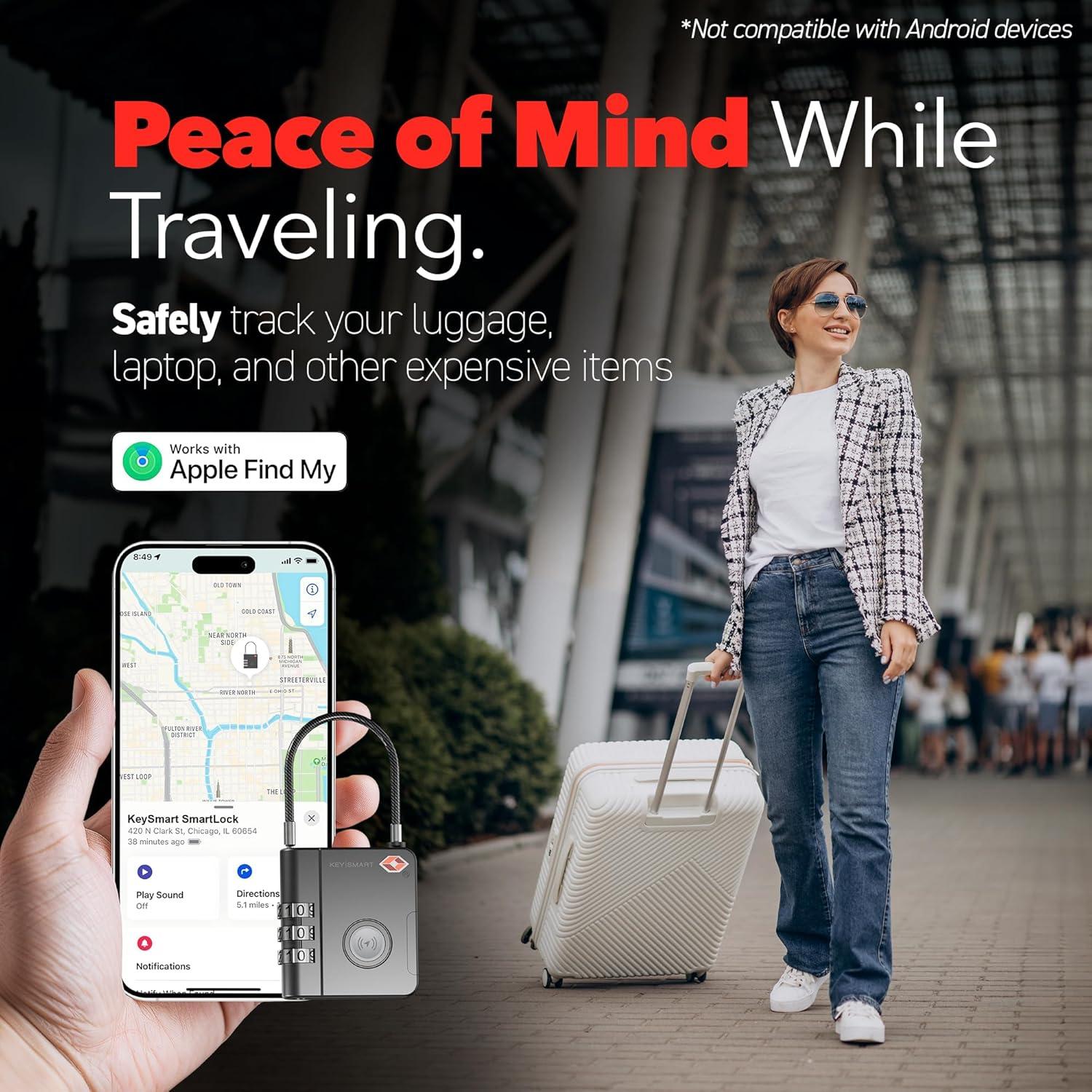 Candado Inteligente KeySmart TSA Bluetooth Resistente al Agua