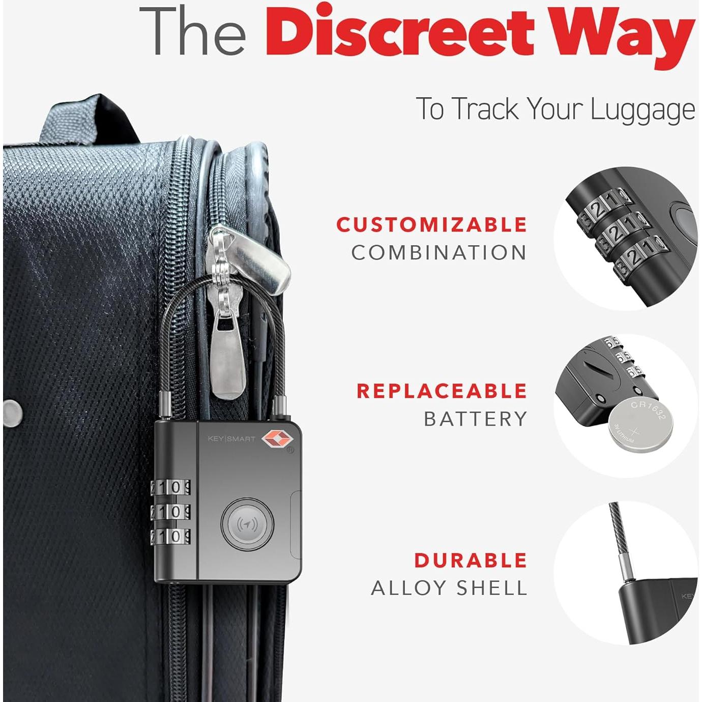 Candado Inteligente KeySmart TSA Bluetooth Resistente al Agua