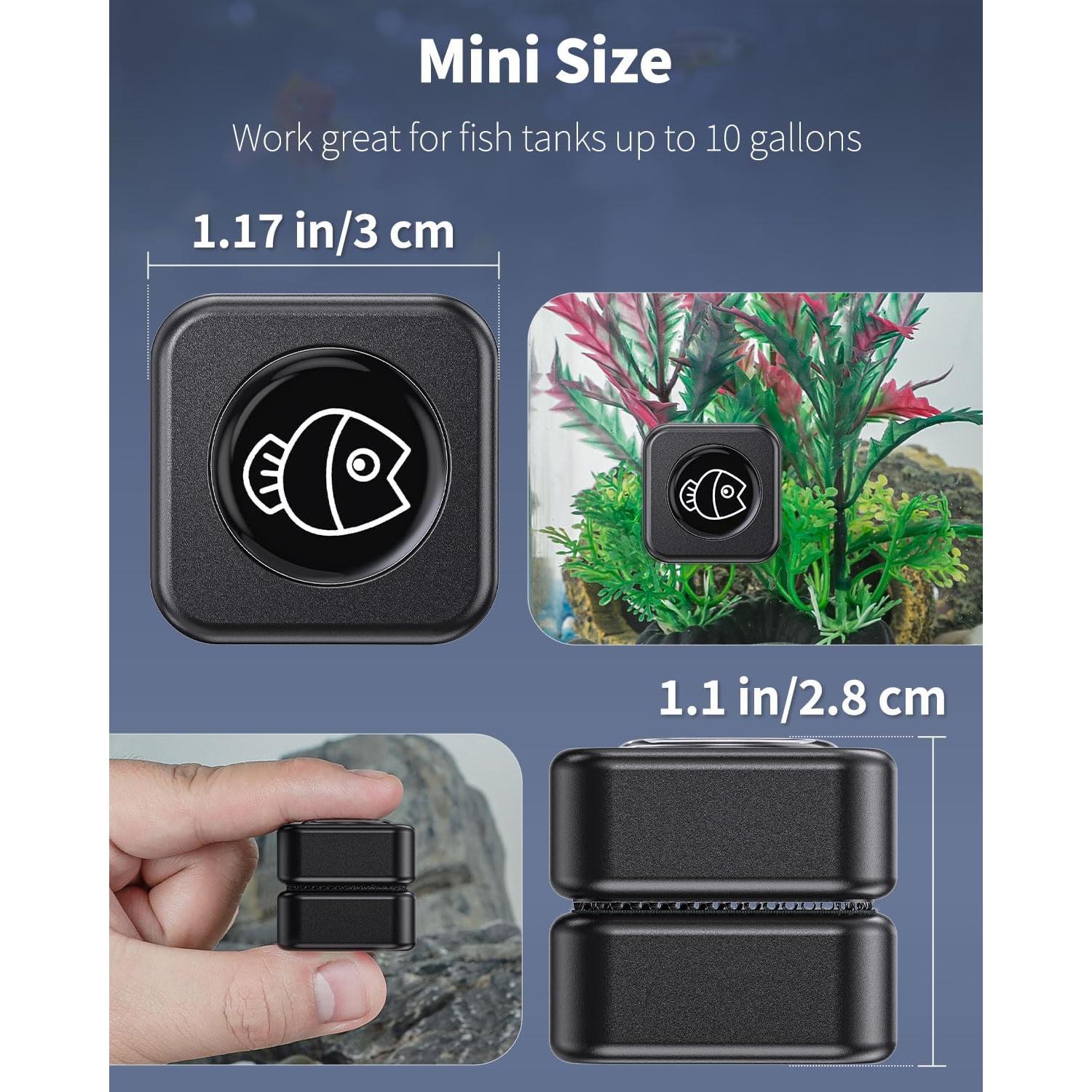 Pawfly Limpiador Magnético para Acuarios Mini 2.97 cm