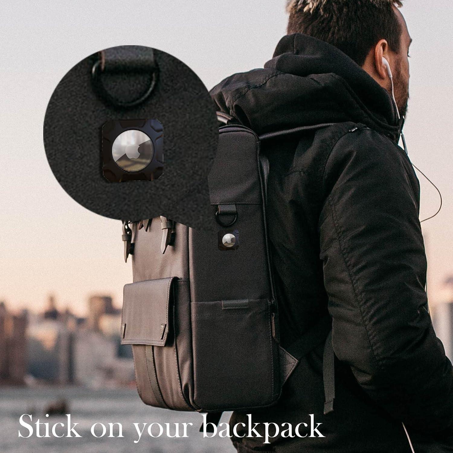 Soporte Adhesivo para AirTag GUANZHI - 4 Paquetes Negro