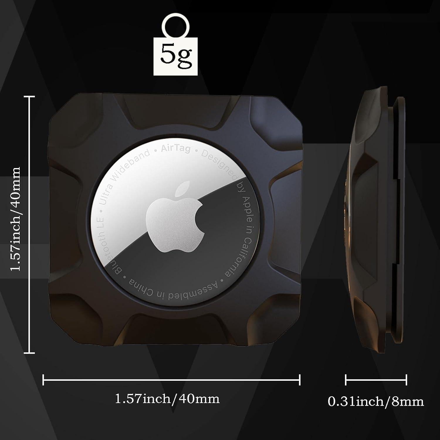 Soporte Adhesivo para AirTag GUANZHI - 4 Paquetes Negro