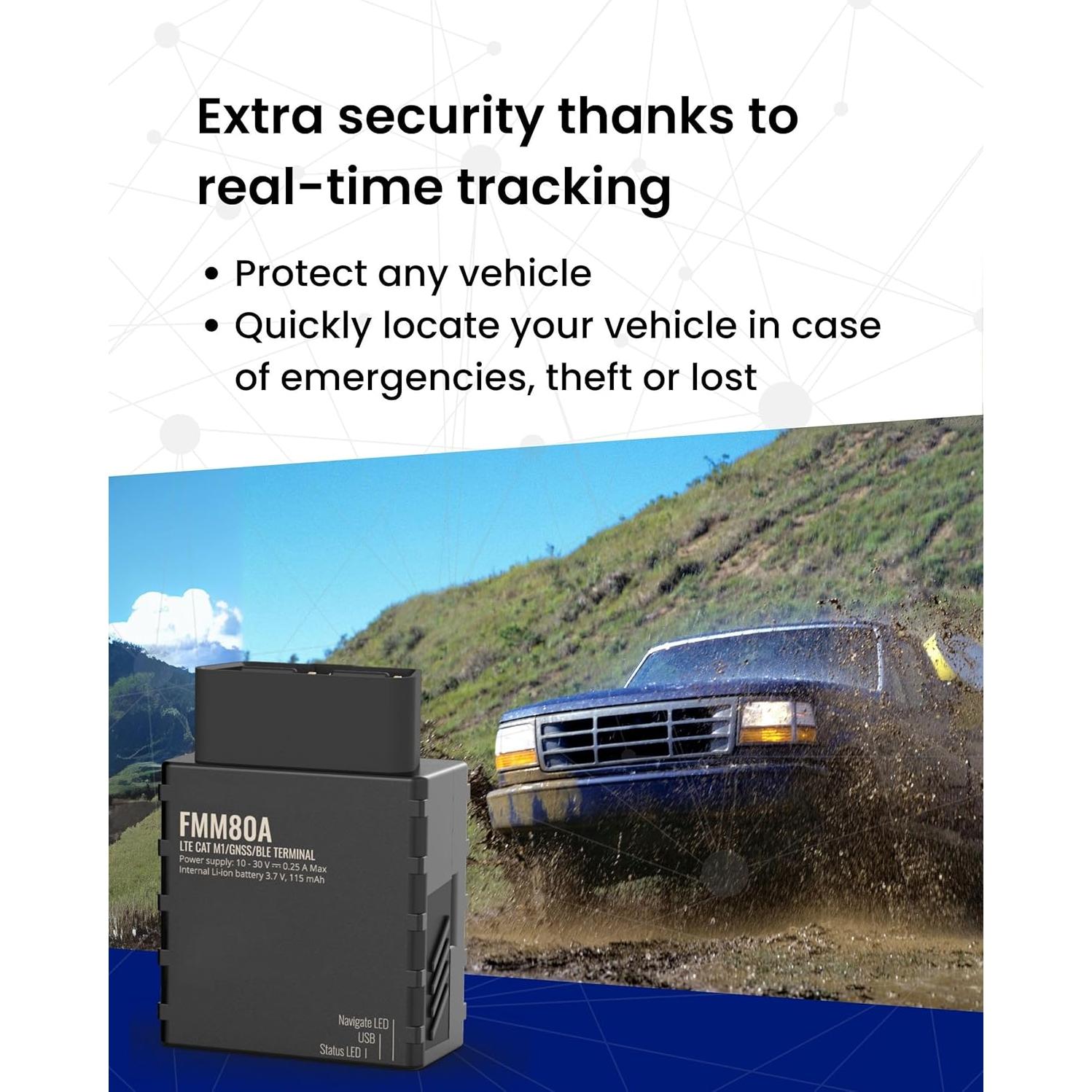 Rastreador GPS Oculto Teltonika FMM80A 4G LTE OBD