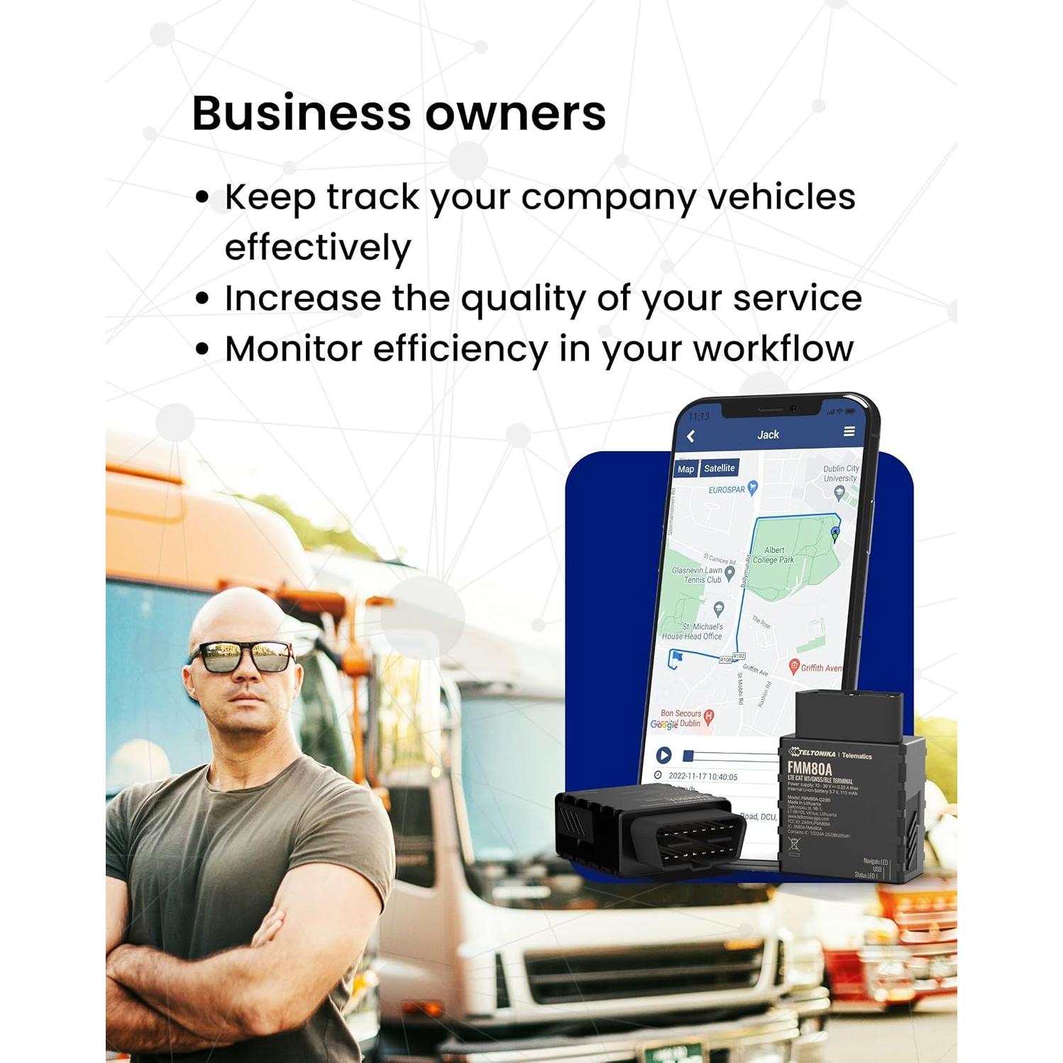 Rastreador GPS Oculto Teltonika FMM80A 4G LTE OBD