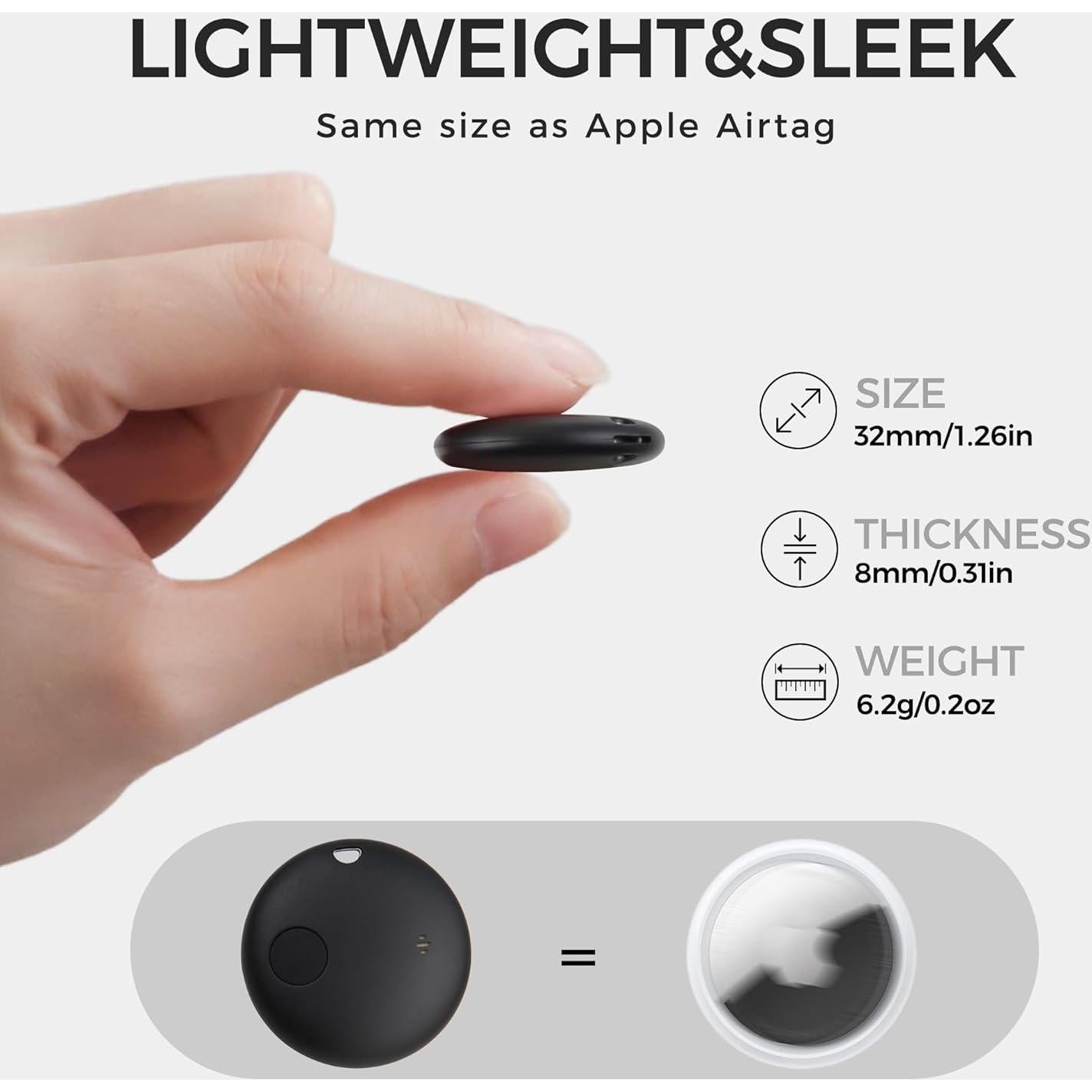 Paquete de 2 Etiquetas Inteligentes LUUBOM con IP67 y 90dB