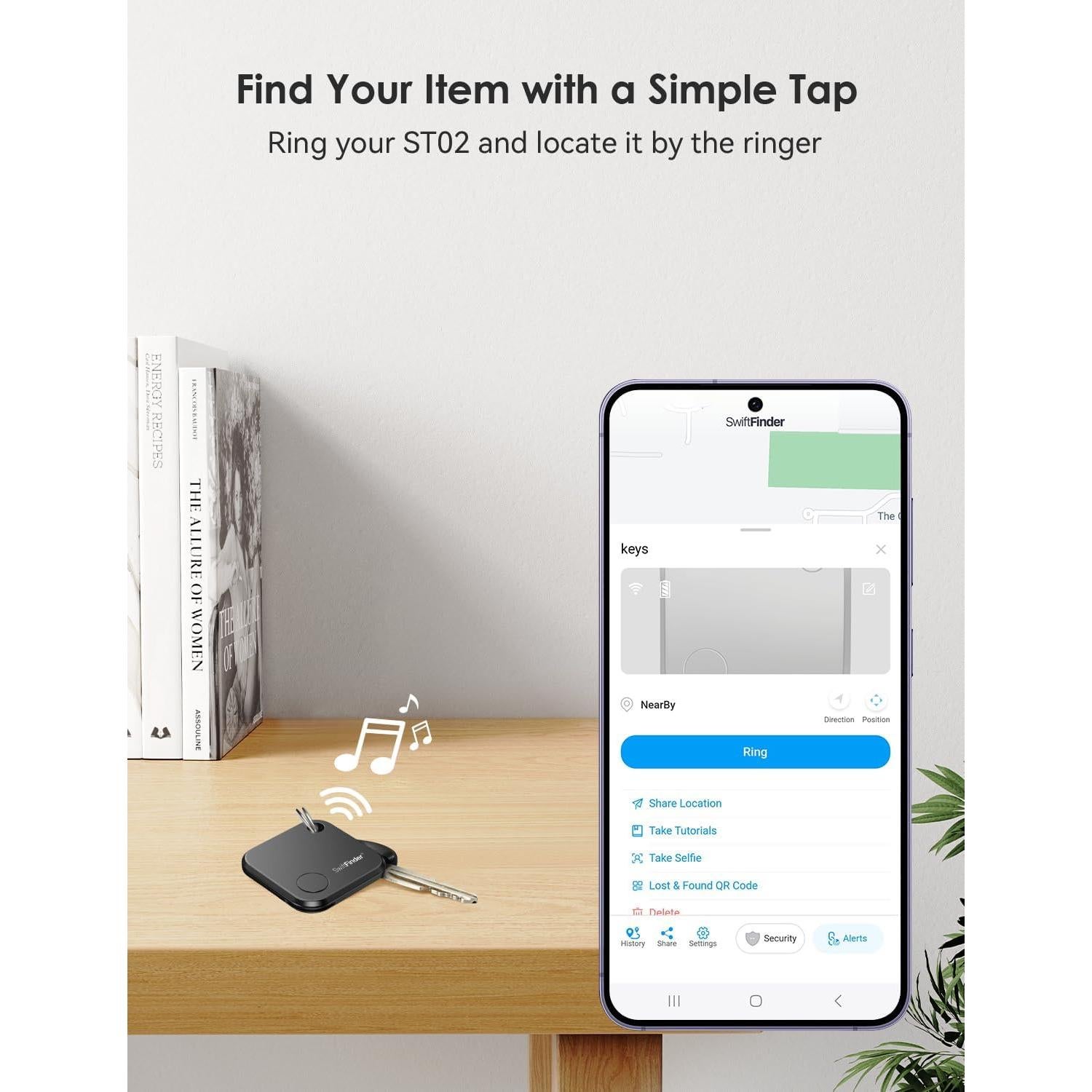 Localizador Bluetooth SwiftFinder para Llaves y Teléfonos