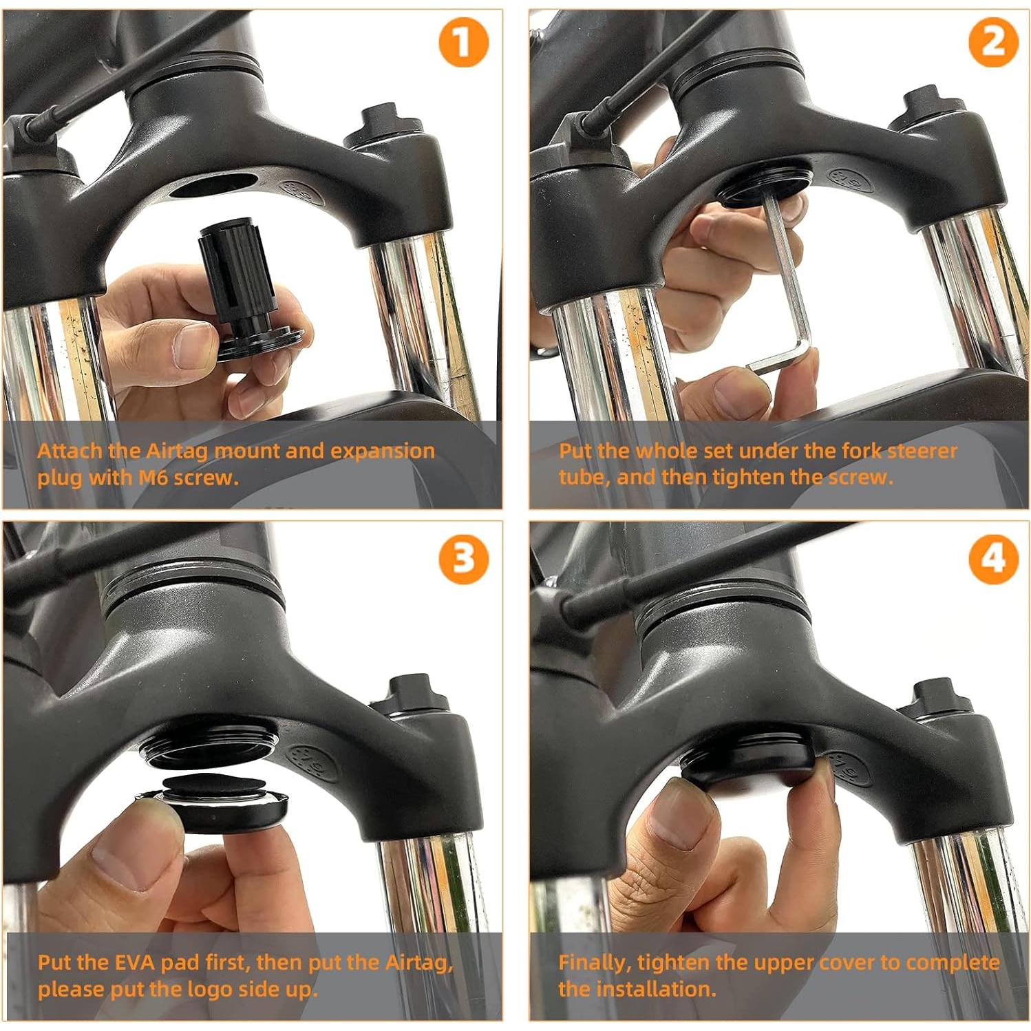 Soporte oculto para Airtag NICEDACK para bicicleta montaña