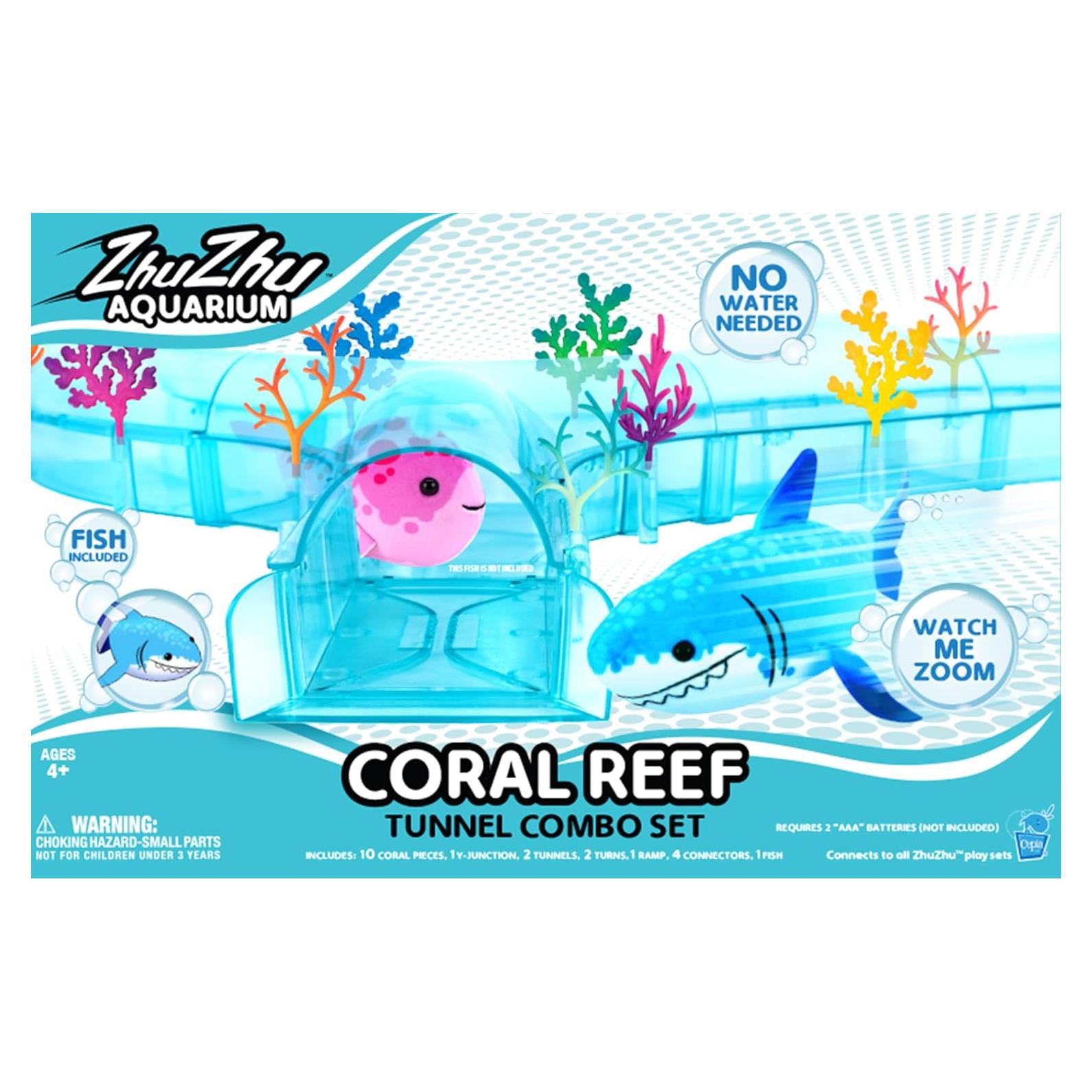 Juego de túnel de arrecife de coral Zhu Zhu con tiburón