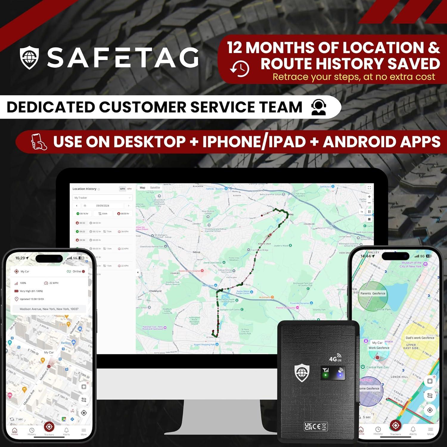 Rastreador GPS Magnético SafeTag Mag 4G LTE - 90 Días Espera
