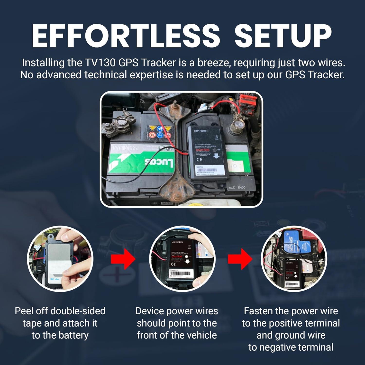 Rastreador GPS Truview TV130 4G para Vehículos - Sin Contratos