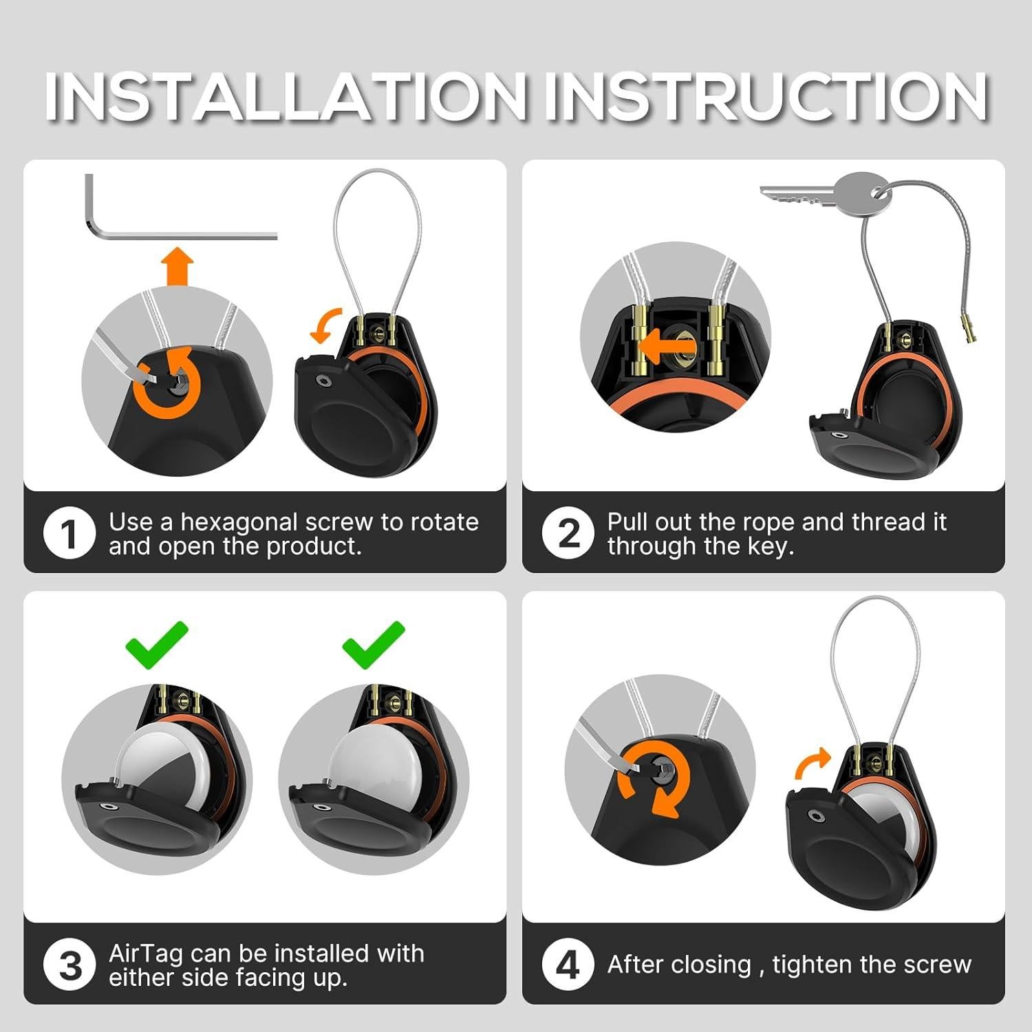 Soporte Impermeable Typecase para AirTag - Paquete de 4