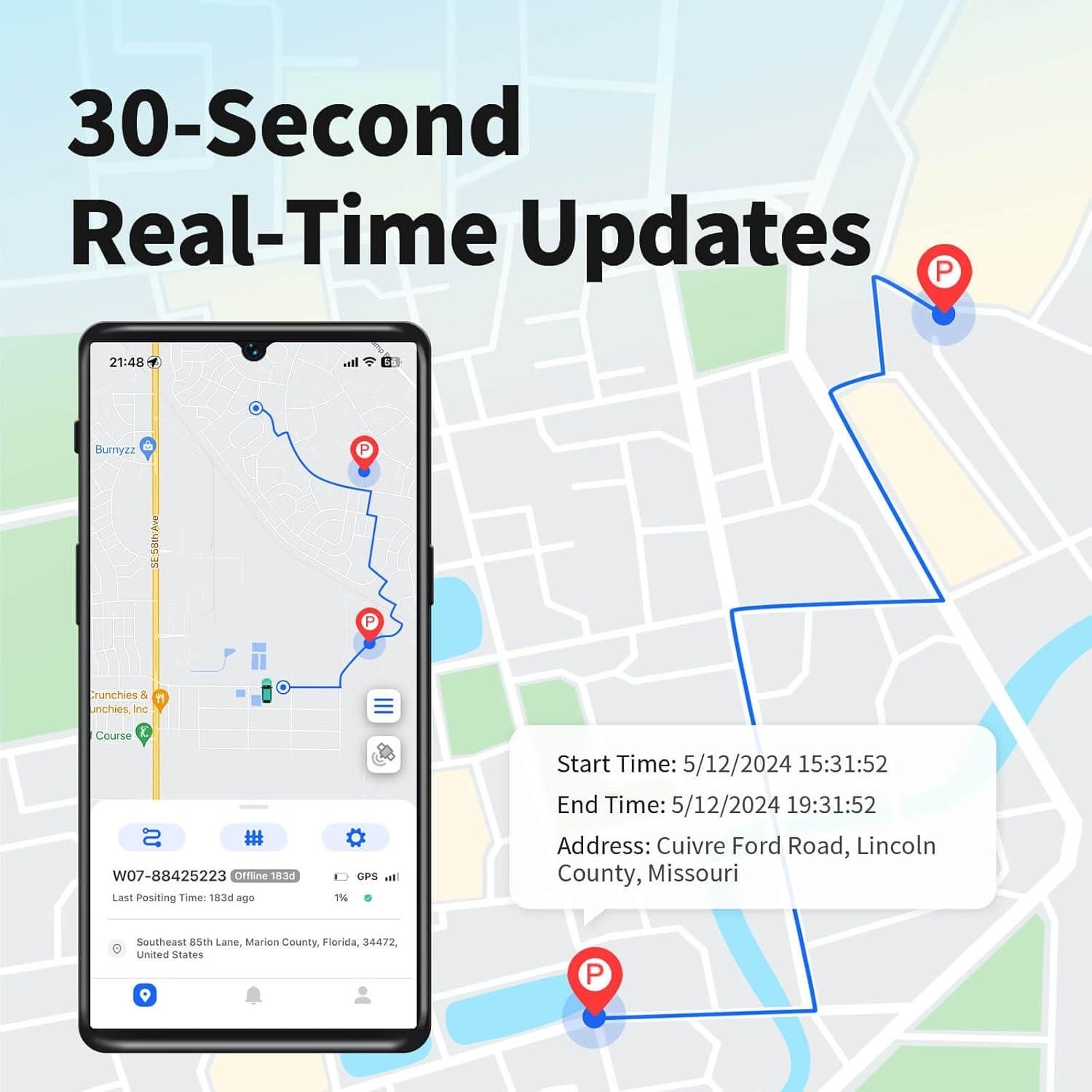 Rastreador GPS VITALGLOW 4G para Vehículos Sin Suscripción