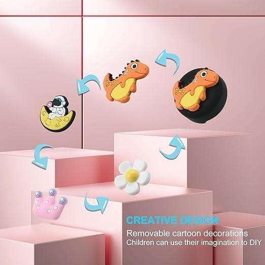 Soporte Silicona para AirTag Niños 6 Piezas Blanco/Rosa