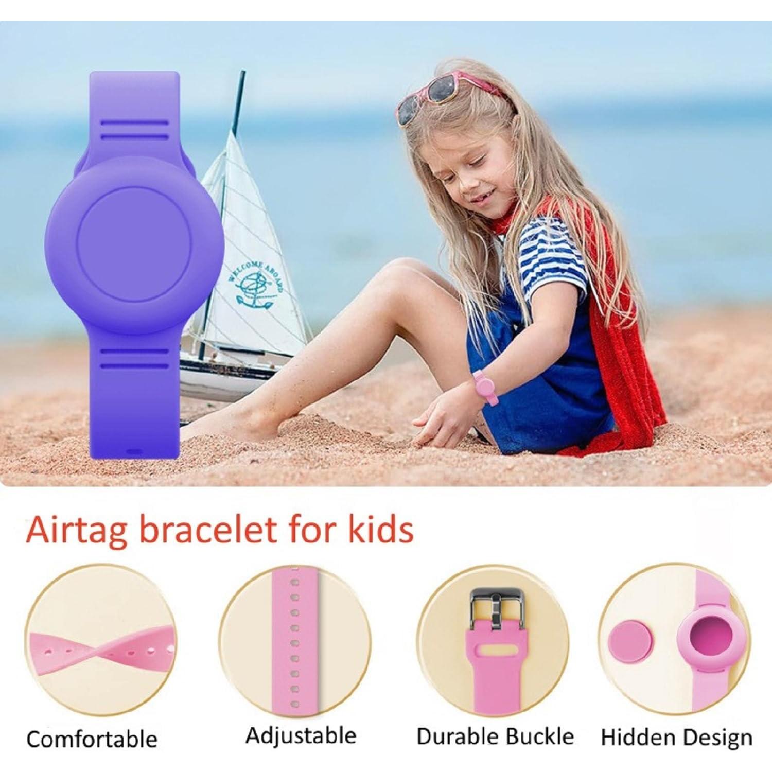 Soporte Airtag para Niños AHXLL - 3 Pulseras Silicona Impermeables