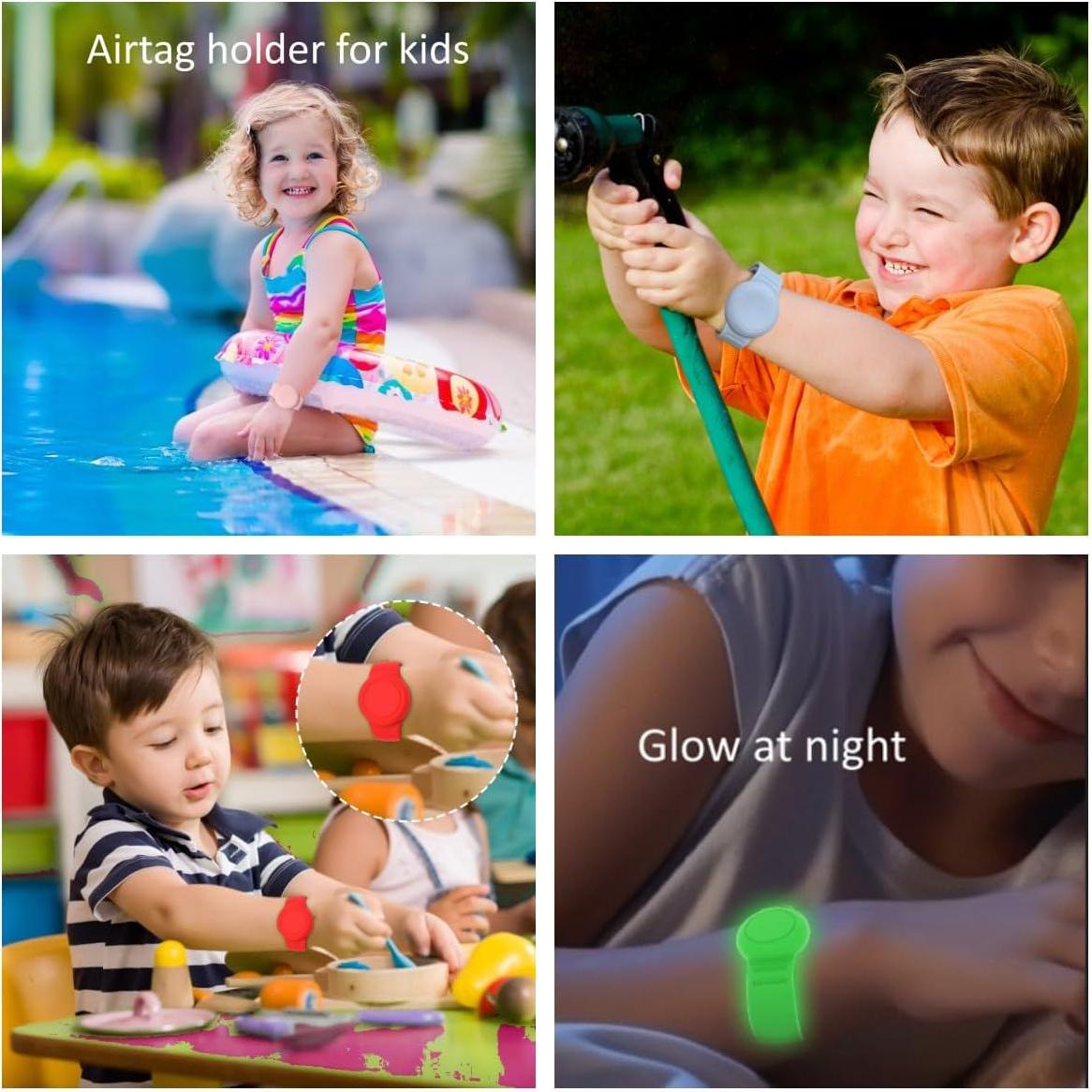 Soporte Airtag para Niños AHXLL - 3 Pulseras Silicona Impermeables