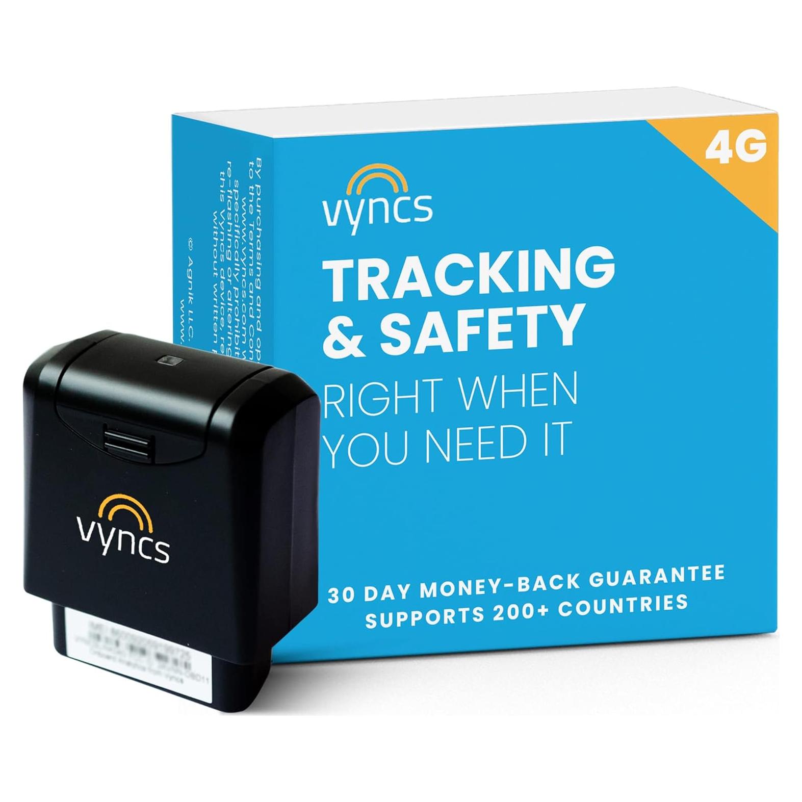 Rastreador GPS Vyncs 4G LTE Sin Cuota Mensual OBD-II