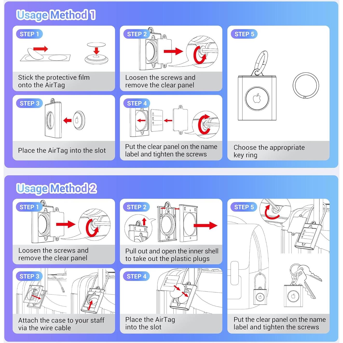 Soporte de Metal PROfezzion para AirTag - Funda Dura Gris