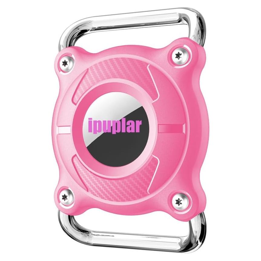 Soporte Impermeable para Collar de Perro AirTag Ipuplar Rosa