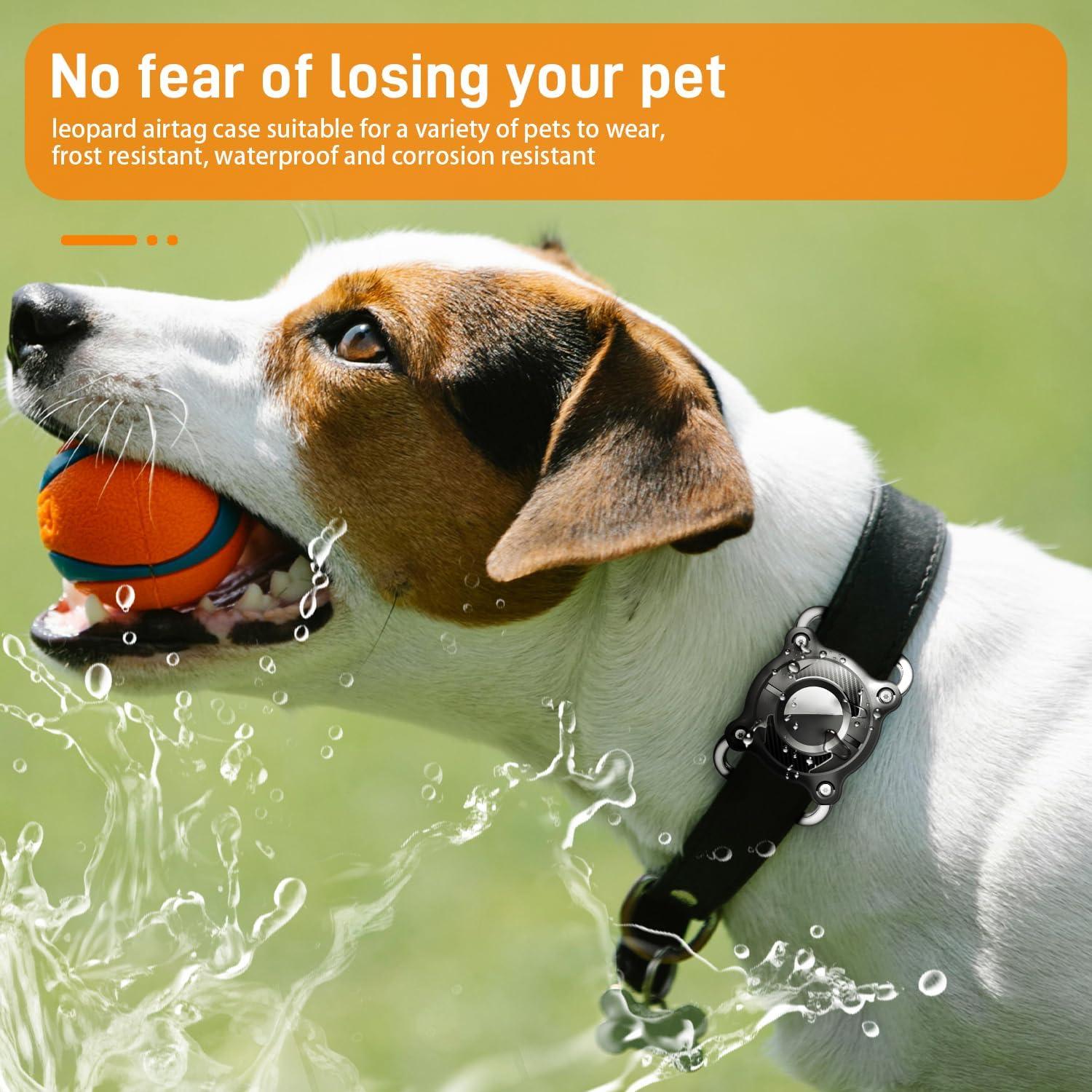 Soporte Impermeable para Collar de Perro AirTag Ipuplar Rosa