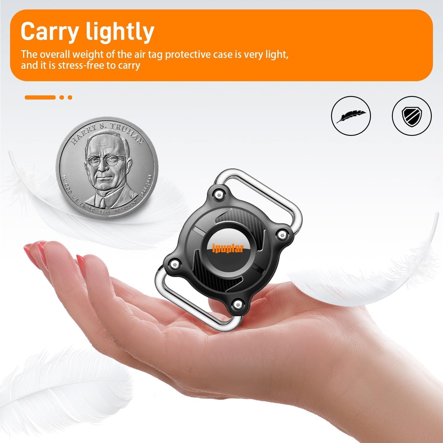 Soporte Impermeable para Collar de Perro AirTag Ipuplar Rosa