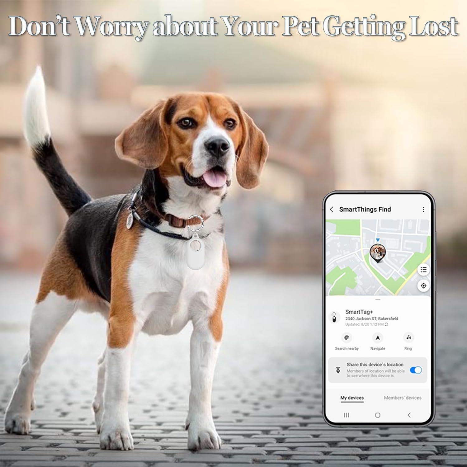 Funda Protectora Silicona Samsung Smart Tag 2 Rosa y Blanco