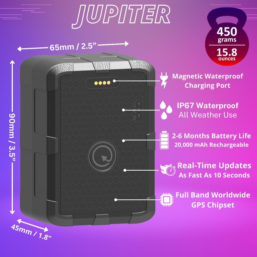 Rastreador GPS Magnético PlanetGPS Júpiter Impermeable
