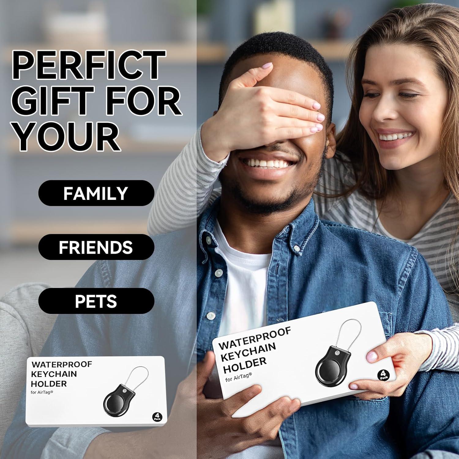 Soporte impermeable Ztobny para AirTag - 4 estuches a prueba de golpes