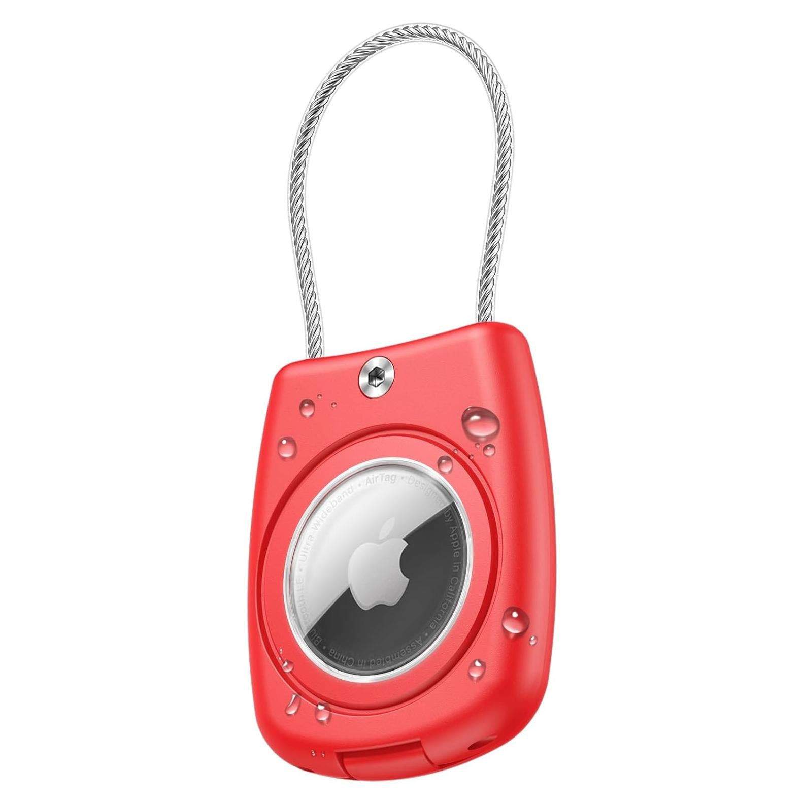 Soporte impermeable para AirTag Wowwat - Funda roja anti-pérdida