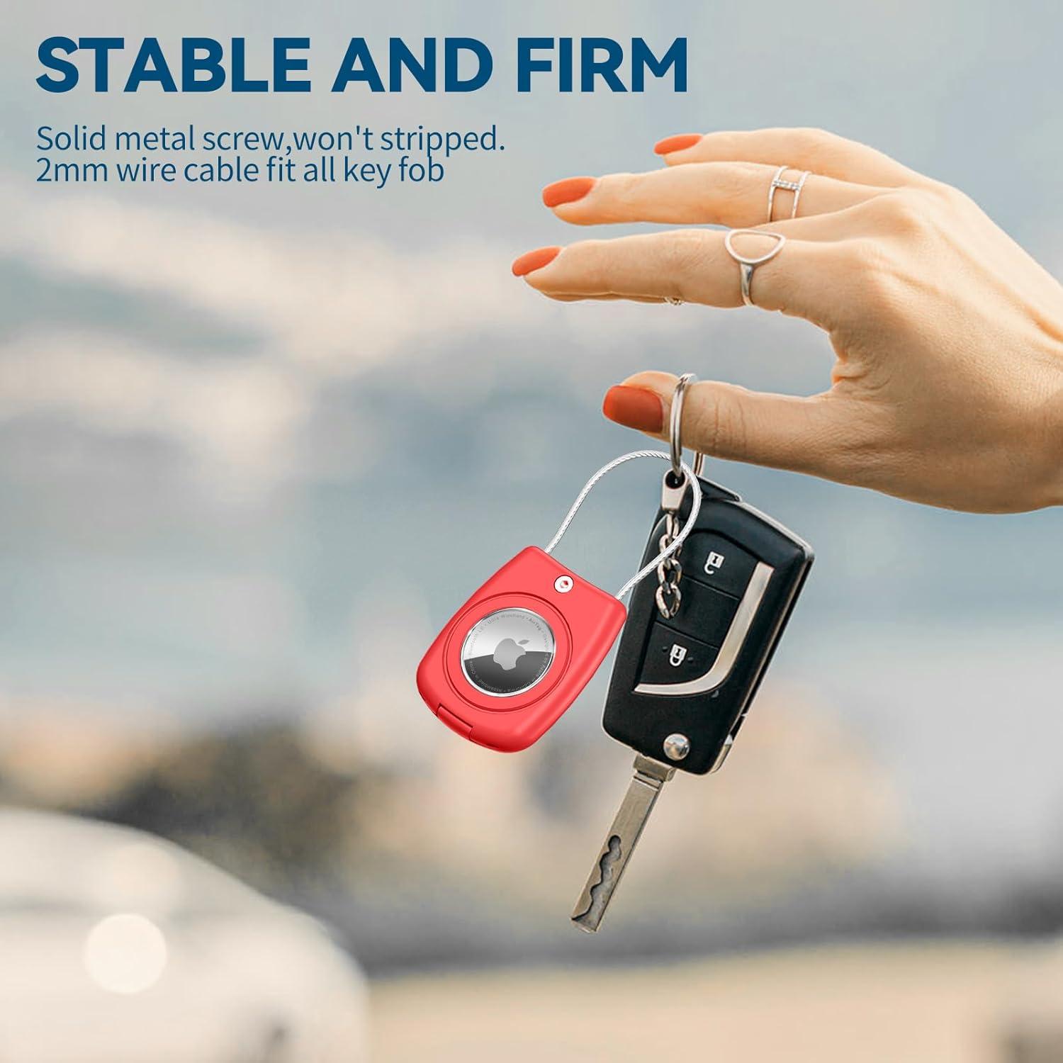 Soporte impermeable para AirTag Wowwat - Funda roja anti-pérdida