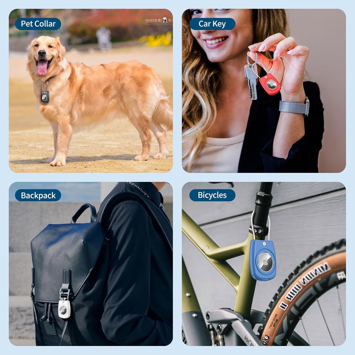 Soporte impermeable para AirTag Wowwat - Funda roja anti-pérdida