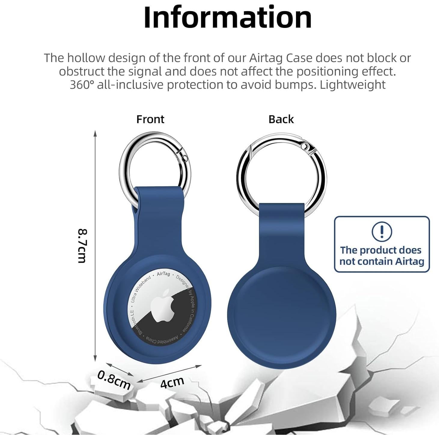 Soporte para AirTag QYQa - Funda Silicona 4 Colores