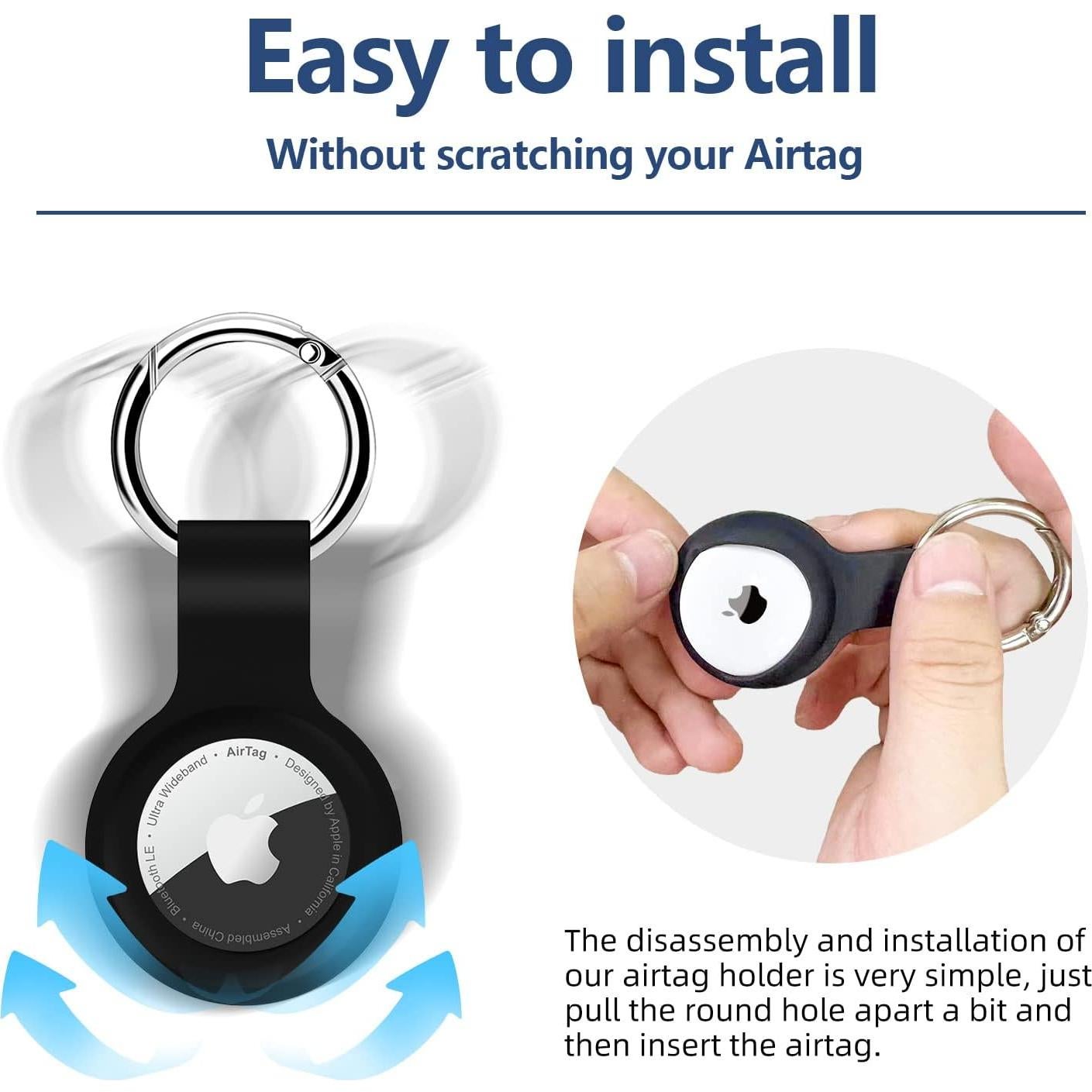 Soporte para AirTag QYQa - Funda Silicona 4 Colores