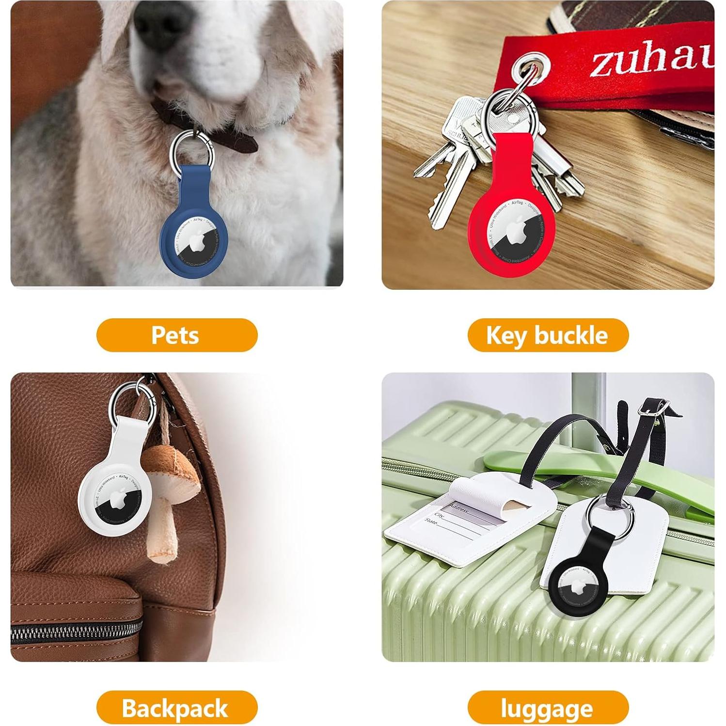 Soporte para AirTag QYQa - Funda Silicona 4 Colores