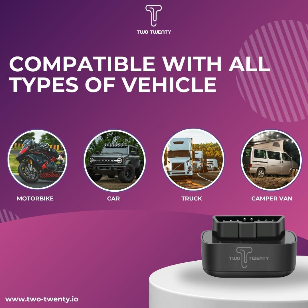 Rastreador GPS OBD-II Two Twenty - Seguimiento Vehicular