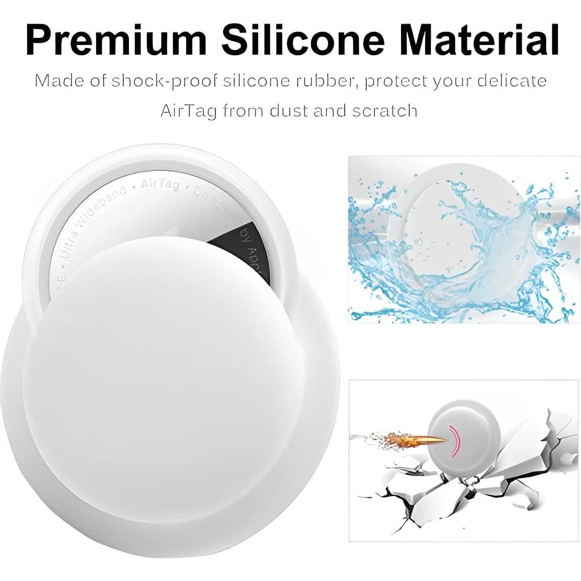 Soporte Adhesivo Silicona Bottle Beat para Apple AirTag 4 Pzas