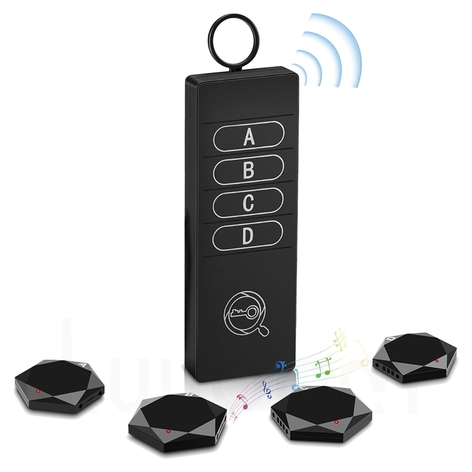 Localizador de Llaves Inalámbrico Luubom TF04C 50m 4 Receptores