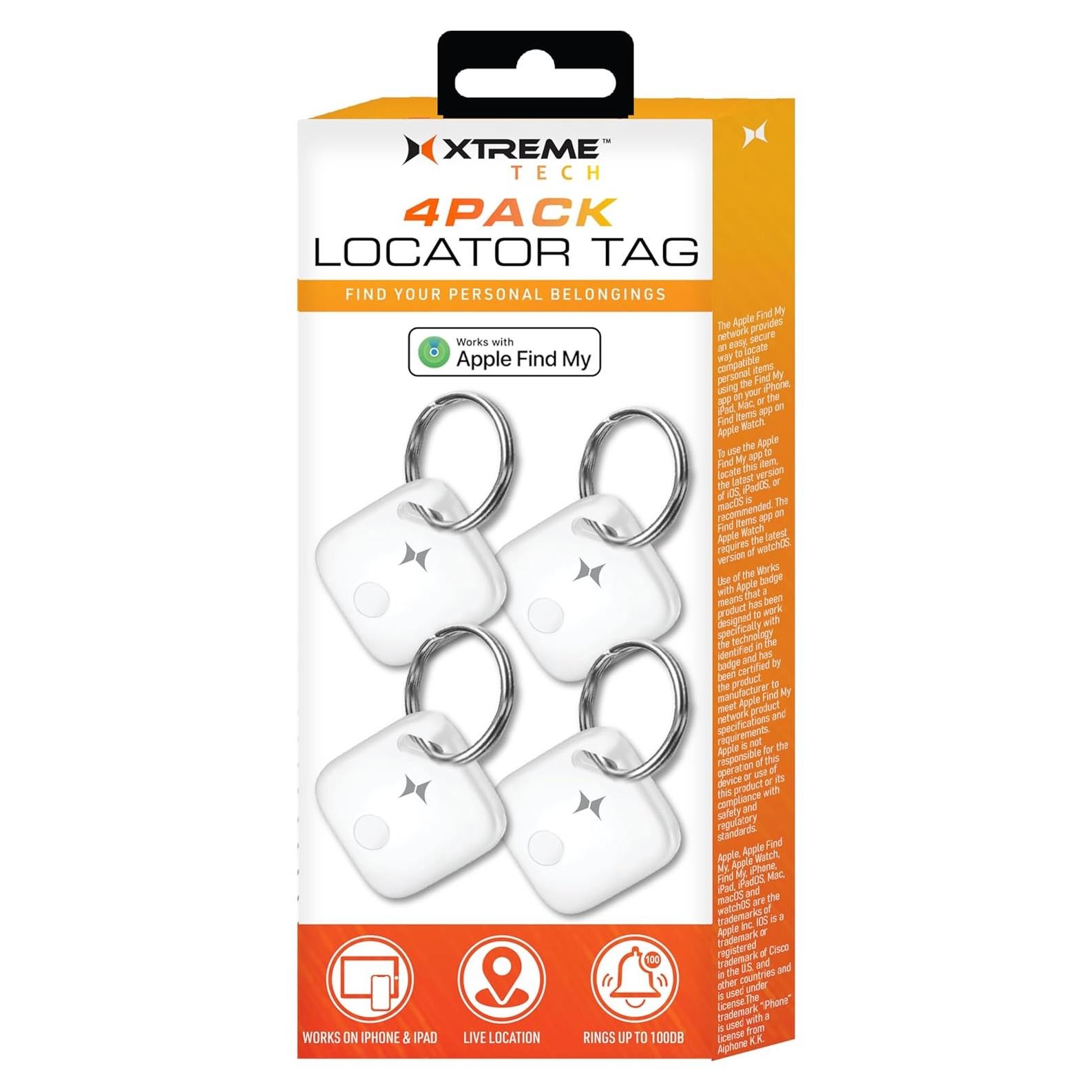 Xtreme Locator Tag 4-Pack Bluetooth - Buscador de Artículos iOS