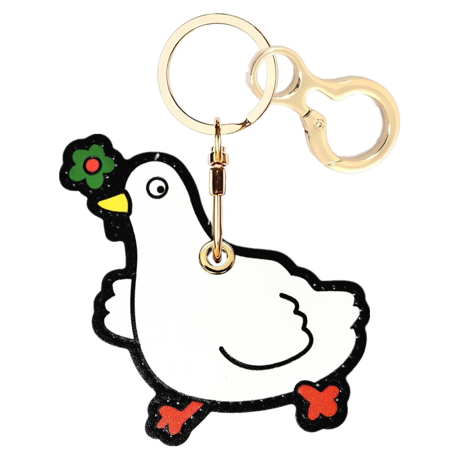 Funda de cuero para AirTag ZOUITY Patito - Protección llavero