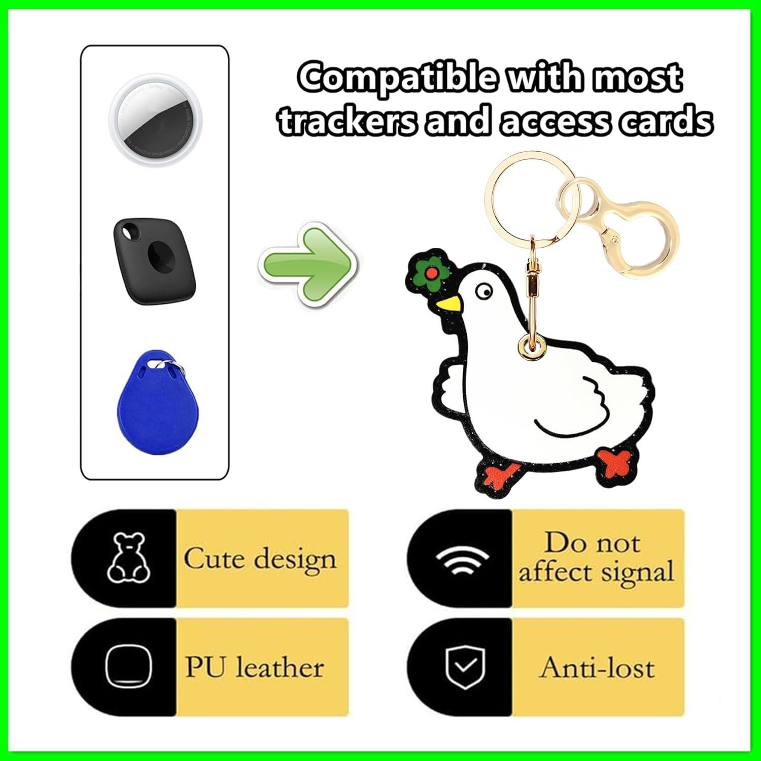 Funda de cuero para AirTag ZOUITY Patito - Protección llavero