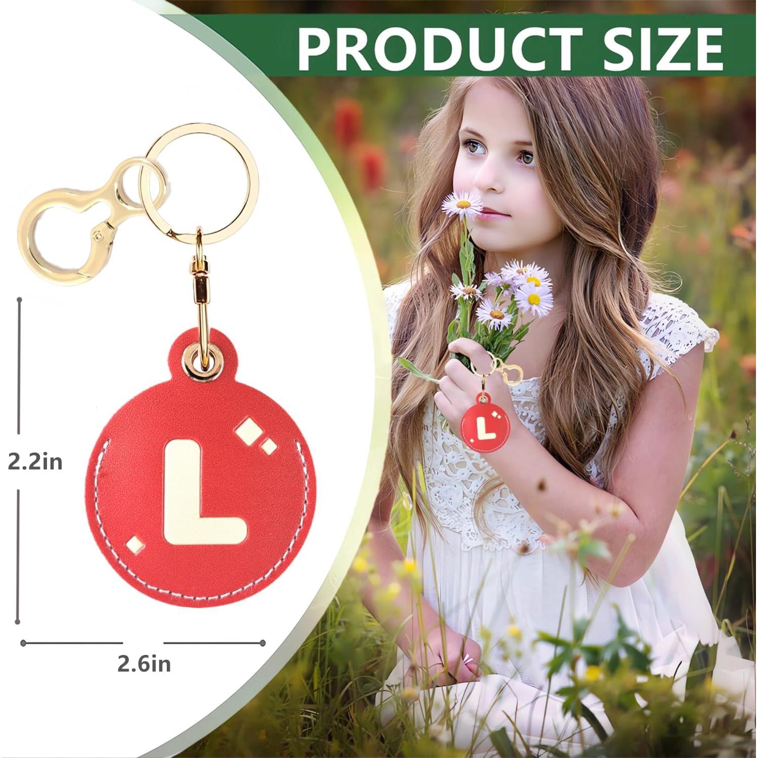 Funda de Llave de Cuero BORKUANA para AirTag Personalizada