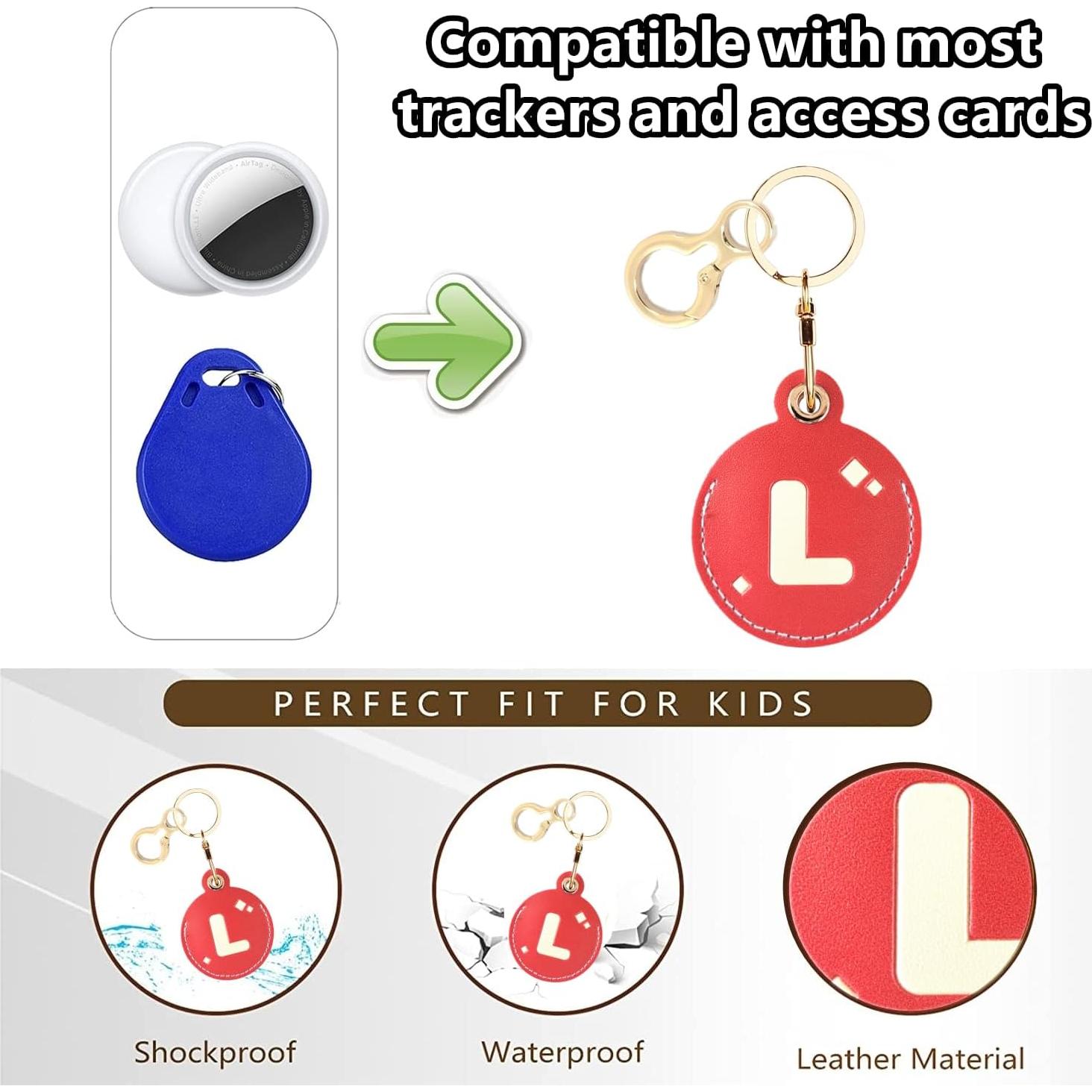 Funda de Llave de Cuero BORKUANA para AirTag Personalizada