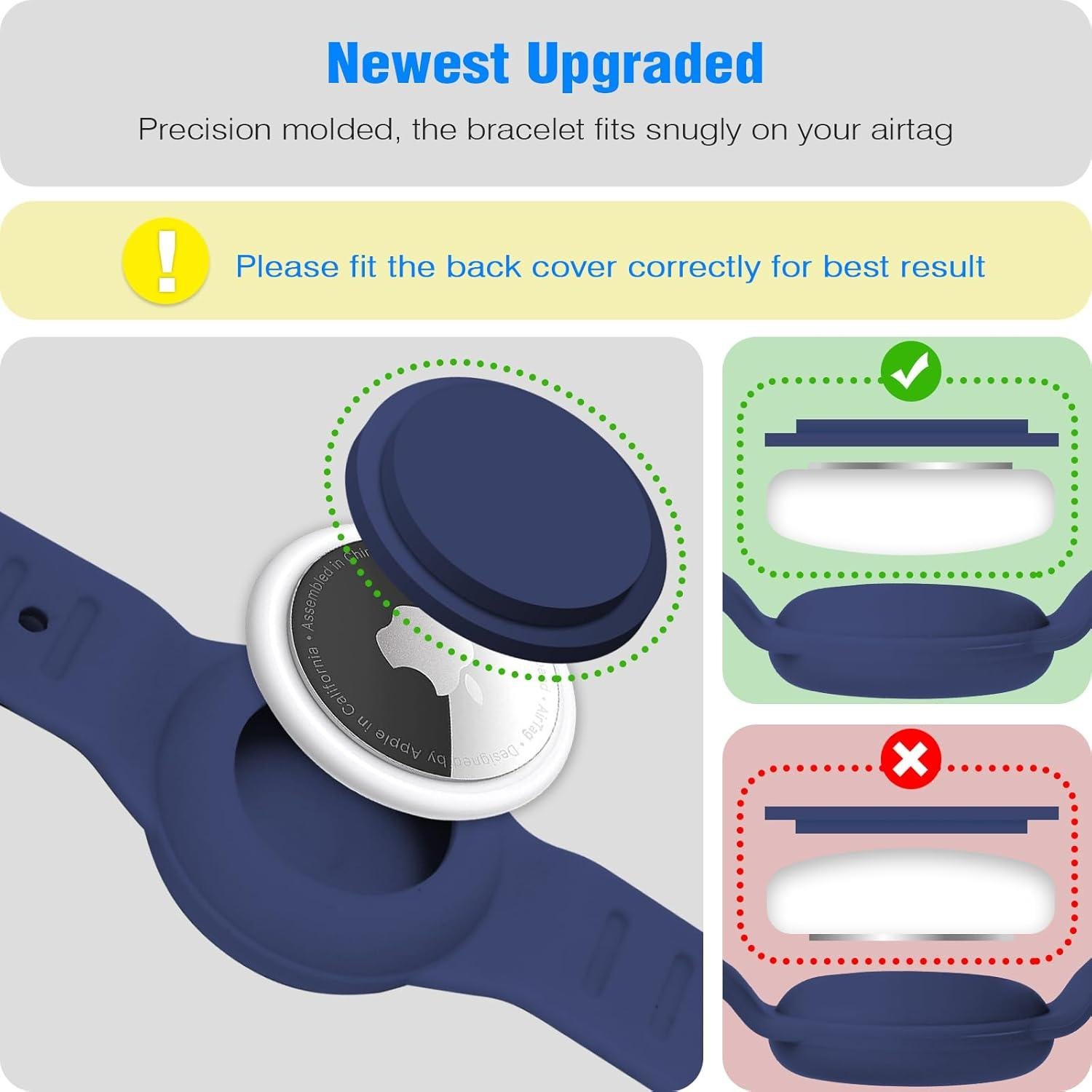 Pulsera Impermeable ZHOC para AirTag Niños - Azul