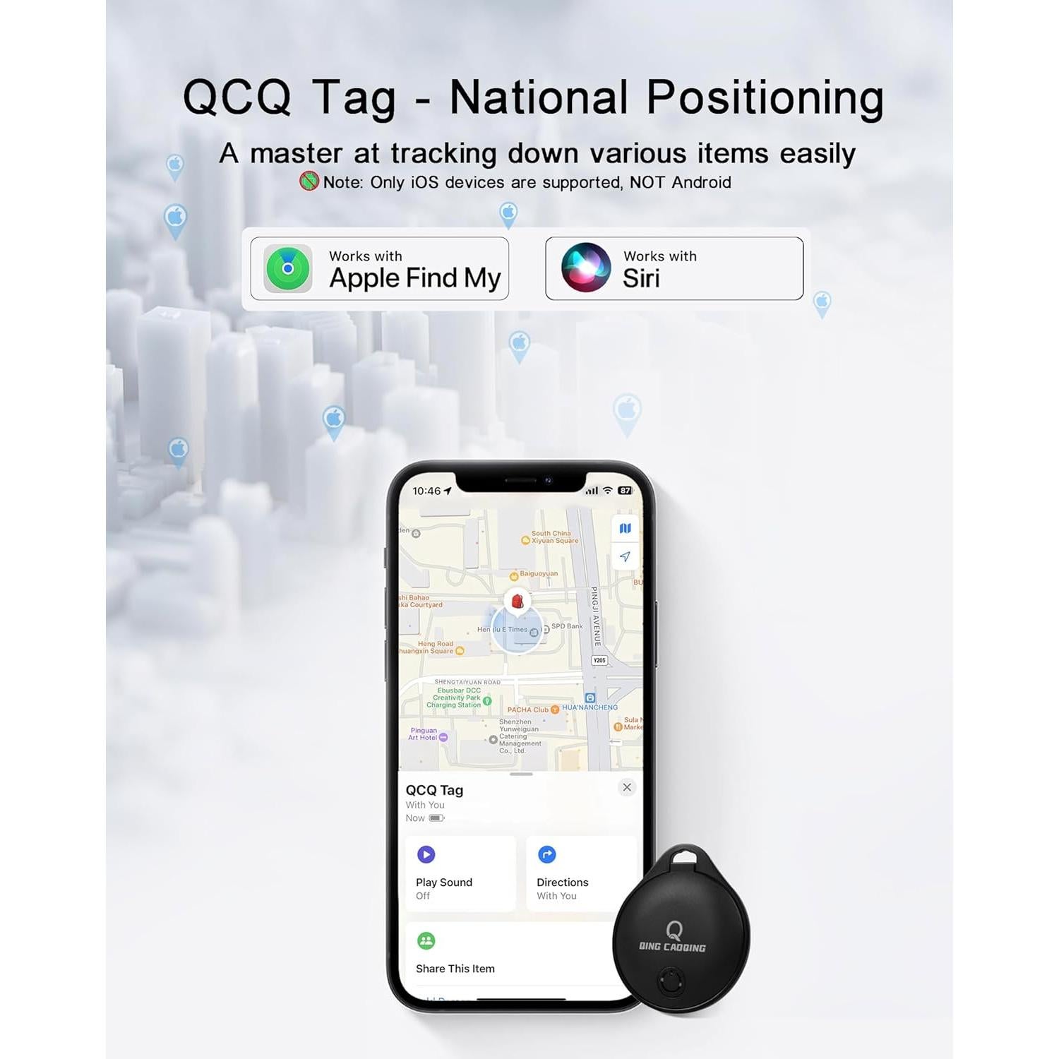 Localizadores Bluetooth QING CAOQING Air 4 Pack para iOS