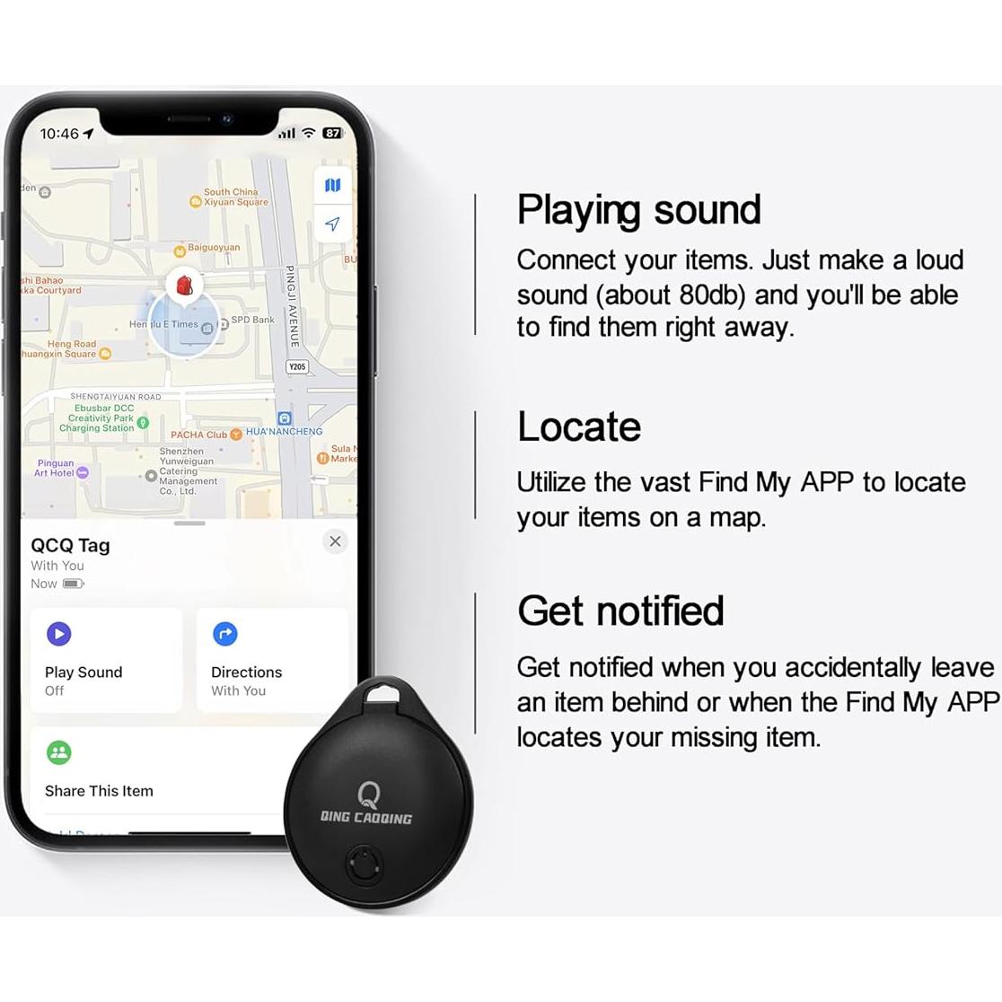Localizadores Bluetooth QING CAOQING Air 4 Pack para iOS