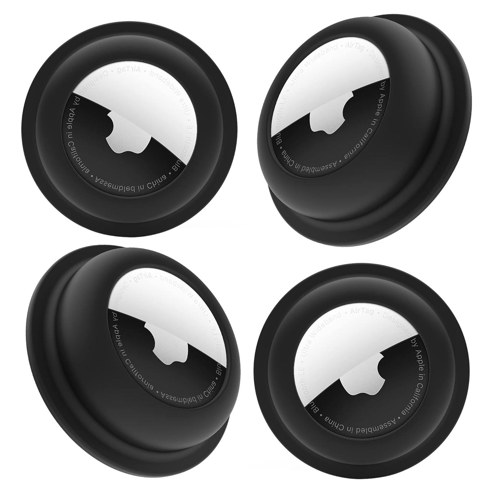 Soporte Adhesivo para AirTag CITYWAY - 4 Fundas Negras