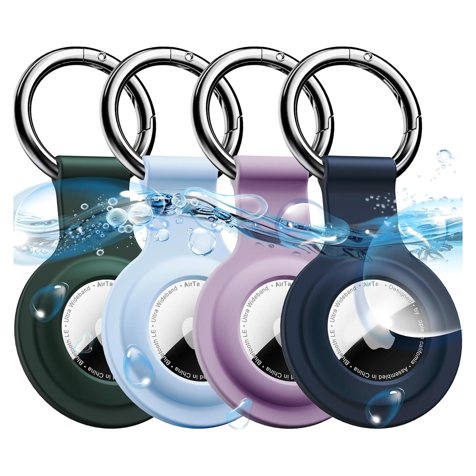 Soporte R-fun para Air Tag 4 Pack Silicona Llaveros